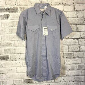 Vintage Mid West Garment Co. Pearl Snap Short Sleeve Western Shirt NWT
